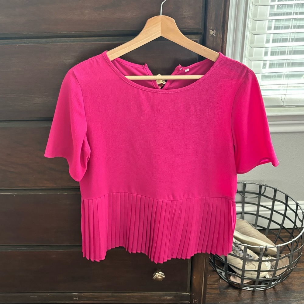 Pink Blouse with Ruffles
